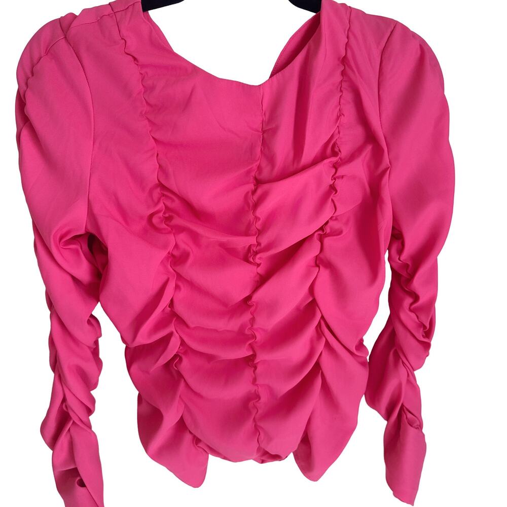TopShop Pink Rouched Long Sleeve